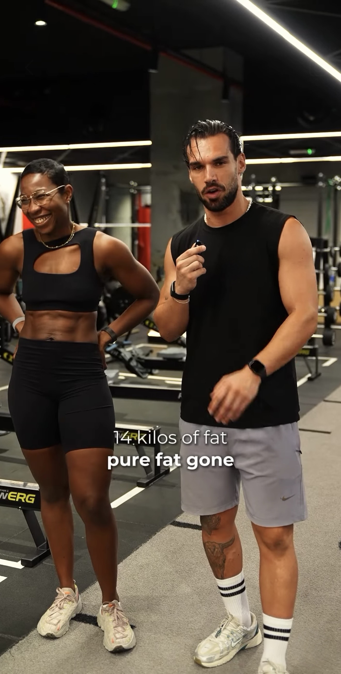 NOVABODY coach with a client after a fat-loss transformation