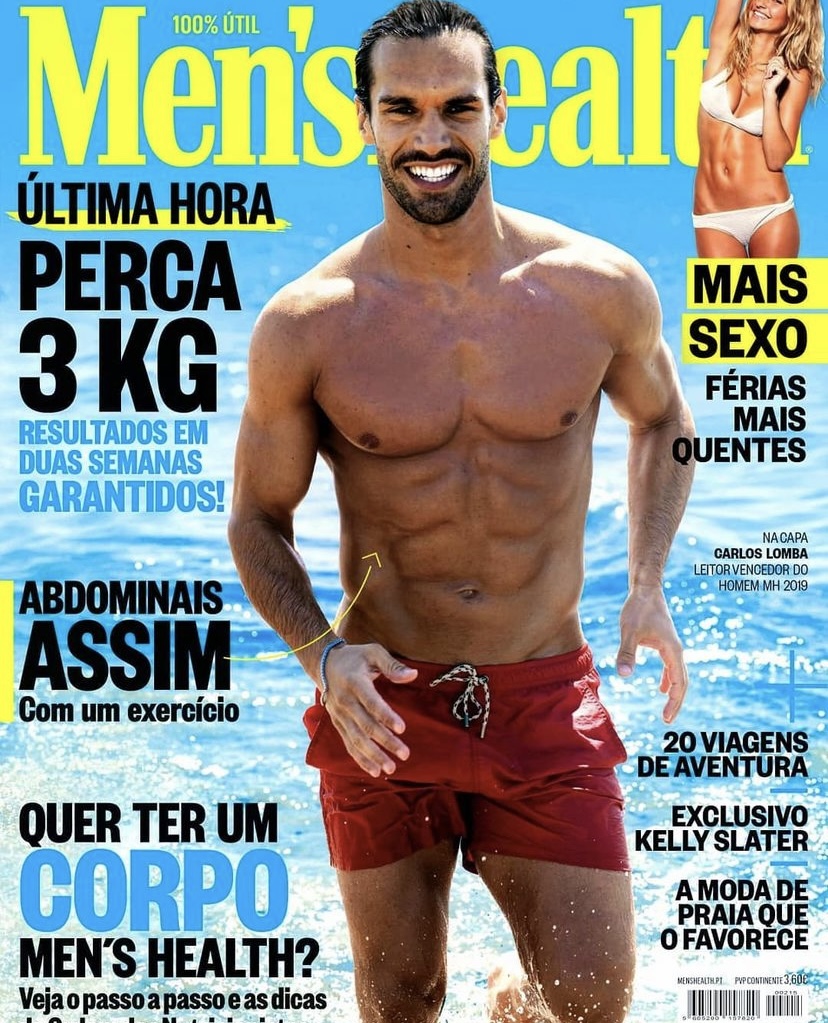 Carlos Lomba on the cover of Men's Health Portugal